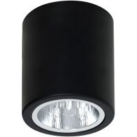 Luminex Downlight Round lampa podsufitowa 1x60 W czarna 7237