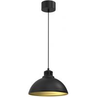 Luminex Sven lampa wisząca 1x60W czarny/złoty 9116