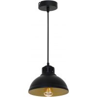 Luminex Sven lampa wisząca 1x60W czarny/złoty 9142