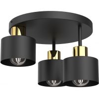 Luminex Parkla lampa podsufitowa 1x15 W czarna-złota 9855