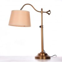 Lumina Deco Sarini lampa biurkowa 1x40W mosiądz/kremowy LDT502