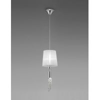 Mantra Tiffany lampa wisząca 1x20W/1x5W chrom/biała 3861