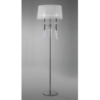 Mantra Tiffany lampa stojąca 3x20W/3x5W chrom/biała 3869