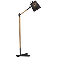 Mantra Nordica lampa stojąca 1x23W czarny/drewno 4921
