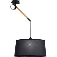 Mantra Nordica lampa wisząca 1x23W czarny/drewno 4929