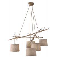 Mantra Sabina lampa wisząca 5x20W drewno 6175