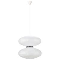 Markslöjd Dual lampa wisząca 2x15W biała/czarna 08215