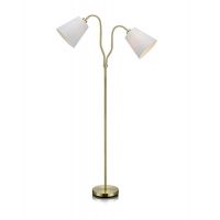 Markslöjd Modena lampa stojąca 2x60W mosiądz/biały 105274