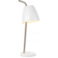 Markslöjd Spin lampa biurkowa 1x40W biały/stal 107729