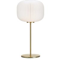 Markslöjd Sober lampa stołowa 1x60W mosiądz/biały 107819