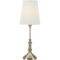Markslöjd Noble lampa stołowa 1x40 W biała-mosiądz 108970