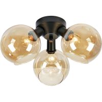 Markslöjd Artis lampa podsufitowa 3x40 W czarna-bursztynowa 108997