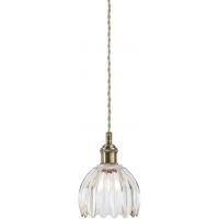 Markslöjd Gota lampa wisząca 1x40 W antyczny mosiądz-przezroczysta 109136