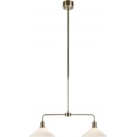 Markslöjd Vela lampa wisząca 2x W biała-antyczny mosiądz 109160