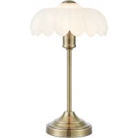 Markslöjd Kurage lampa stołowa 1x40 W biała-antyczny mosiądz 109179