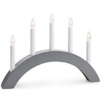 Markslöjd Atle lampa stołowa - świecznik 5x3W szary/biały 704470