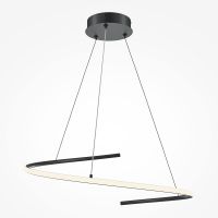 Maytoni Curve lampa wisząca 1x31 W czarna MOD242PL-L33BK