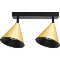 Milagro Cone lampa podsufitowa 2x10 W czarna-złota ML1121