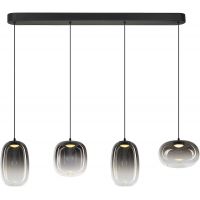 Milagro Vaso lampa wisząca 4x15 W czarna-przydymiona ML1407