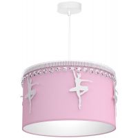 Milagro Baletnica lampa wisząca 1x60W biało/różowa MLP4974