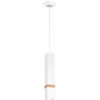Milagro Vidar White lampa wisząca 1x8W biało/drewniana MLP5408