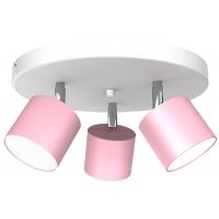 Milagro Dixie Pink lampa podsufitowa 3x11W różowy/biały MLP7612