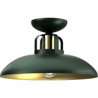Outlet - Milagro Felix Green lampa podsufitowa 1x60W zielony/złoty MLP7708