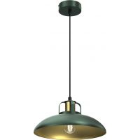 Milagro Felix lampa wisząca 1x60W ciemny zielony/złoty mat MLP7709