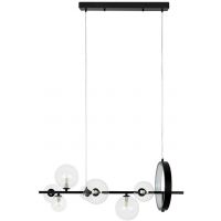 Moosee Alure Line lampa wisząca x5 W czarna-przezroczysta MSE010100285