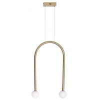 MaxLight Enigma lampa wisząca 2x2 W złoto szczotkowane P0514