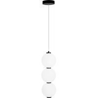 MaxLight Tama lampa wisząca 1x23W LED czarna/szkło mleczne P0470
