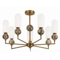 MaxLight Nova lampa wisząca 7x7 W biała-złota P0633