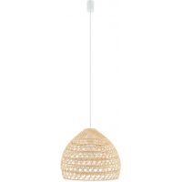 Nowodvorski Lighting Boho lampa wisząca 1x25 W biała-drewno 11151