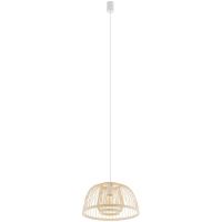 Nowodvorski Lighting Krabi lampa wisząca 1x25 W biała-drewno 11158