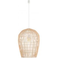 Nowodvorski Lighting Haiti lampa wisząca 1x25 W biała-drewno 11165