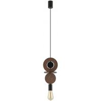 Nowodvorski Lighting Drops Wood lampa wisząca 1x25 W czarna-ciemne drewno 11175