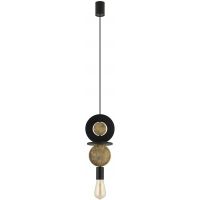 Nowodvorski Lighting Drops Wood lampa wisząca 1x25 W czarna-złota 11177