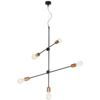 Nowodvorski Lighting Sticks V lampa wisząca 5x60W czarny/mosiądz 6270
