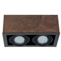 Nowodvorski Lighting Box lampa podsufitowa 2x15W drewno/czarny 7650