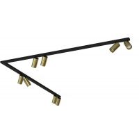 Nowodvorski Lighting Mono lampa podsufitowa 8x10 W czarna-mosiądz 7755