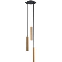 Nowodvorski Lighting Baton lampa wisząca 3x10 W czarna-mosiądz 7855