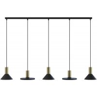 Nowodvorski Lighting Hermanos lampa wisząca 5x10W czarna/mosiądz 8032