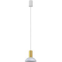 Nowodvorski Lighting Hermanos lampa wisząca 1x10W biała/mosiądz 8037