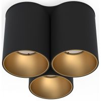 Nowodvorski Lighting Eye Tone III lampa podsufitowa 3x10W LED czarna/złota 8092