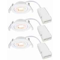 Nordlux Monolo lampa do zabudowy 1x4,8 W biała 3pak 2510310101