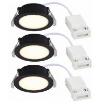 Nordlux Olea lampa do zabudowy 1x4,4 W czarna 3pak 2510400103