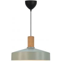 Nordlux Elvas cork lampa wisząca 1x60 W zakurzona zieleń 2512033023