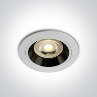 One Light Jalia lampa do zabudowy 1x50W biały/czarny 10105ALG/W/B
