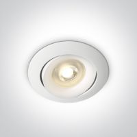 One Light Arta lampa do zabudowy 1x50W biała 11105U/W