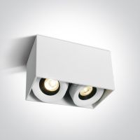 One Light Samarina lampa podsufitowa 2x8W biały/czarny 12208XA/W/W